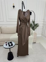 فستان سهره بني