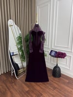 فستان سهره مخمل لونين