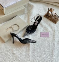 كعب جيمي شو اسود مع دست باق