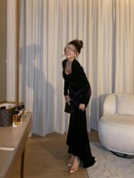 فستان سهره اسود مخمل