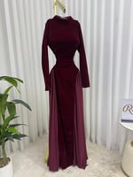 فستان سهره عنابي