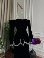 فستان سهره مخمل لونين