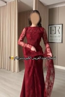 فستان العيد عنابي