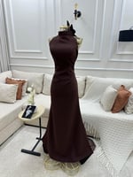 فستان سهره بني