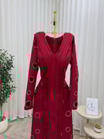 فستان سهره عنابي