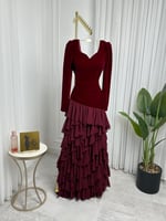 فستان سهره مخمل لونين