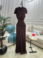 فستان سهره بني