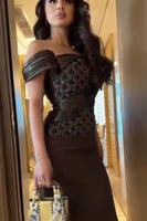 فستان سهره بني