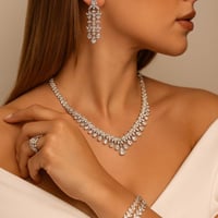 طقم سهرة زركون بتصاميم الالماس