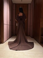 فستان سهرة حديث بلون كوفي