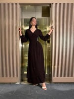 فستان لمعة السهرة العنابي الملكي