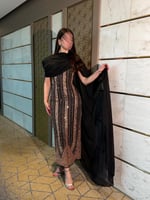 فستان سهرة اسود ترتر فاخر