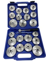 طقم فك فلاتر الزيت – عدة رؤوس بمقاسات متعددة مع را...