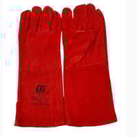كفوف لحام جلد أحمر – حماية حرارية عالية ومتانة للم...