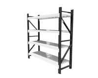 بزات تخزين معدني قوي 4 أرفف – لون أبيض واسود– مقاس...