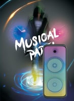 سبيكر حفلات بلوتوث كبير بطول 62 سم مع ميكروفون ومد...