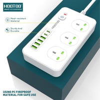 توصيلة كهرباء 3 مقابس مع منافذ UDB من هوتو