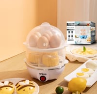 جهاز طهي البيض بالبخار كهربائي 350 وات بسعة 14 بيض...