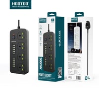 توصيلة كهرباء 3 متر مع 4 منافذ + منافذ usb و تايب...