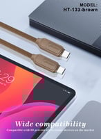 كيبل شحن قماش من تايب سي الى تايب سي من هوتو