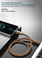 كيبل شحن قماش من تايب سي الى تايب سي من هوتو