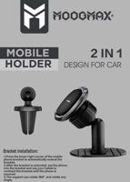 حامل مغناطيس للسيارة 2 في 1 من موج ماكس