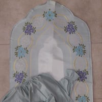 طقم خزامى ( شرشف مشغول يدوي)