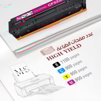 حبر طابعة 205A اصفر CF532A متوافق مع طابعات hp