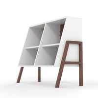 طاولة ارفف جانبية خشبية