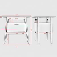 طاولة كمودينا خشب بالكامل