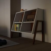 طاولة ارفف جانبية خشبية