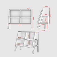 طاولة ارفف جانبية خشبية