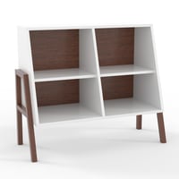 طاولة ارفف جانبية خشبية