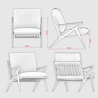 كرسي خشبي بالكامل