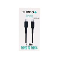 كيبل شحن TURBO+ تايب سي إلى تايب سي 27 واط بطول 1....