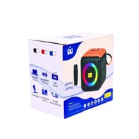 سماعة كاريوكي محمولة WUF-106K بإضاءة ملونة وميكروف...