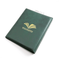 ملف عرض معاملات جلد جاهز - أخضر