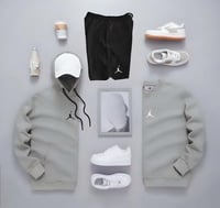 طقم بلوفر هودي و شورت اسود