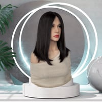 باروكة اسود مع هايلايت بني غامق و عسلي