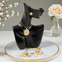 طقم دهن العود لون ذهبي