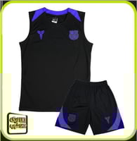 طقم رجالي تمارين كت برشلونة الاسود