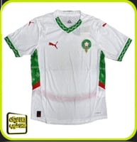 تيشيرت رجالي منتخب المغرب الابيض الاساسي فئة اللاع...