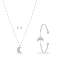 طقم أطفال باللون الفضي