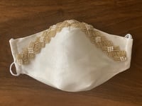 كمامةبالوان متنوعة تطريز لؤلؤ وفضي او ذهبي - eveni...