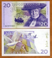 السويد فئة 20 كرونة أنسر (مغامرات نيلز و البطه مور...