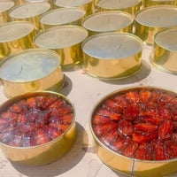 تنكة دائرية 2 كيلو تمر صفري بيشة صافي حبة كبيرة VI...