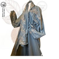 3 شرشف/ جلال صلاة مطرز بارد قطن بشريط حول الخصر.