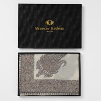 غترة شال ميرينو كشمير الشتوية أصدار 2025 بني داكن