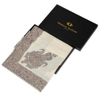 غترة شال ميرينو كشمير الشتوية أصدار 2025 بني داكن