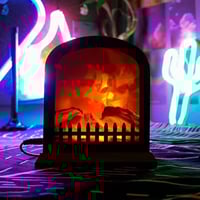 ديكور دفاية الحطب مكتبية بدون حرارة | FIREPLACE LE...